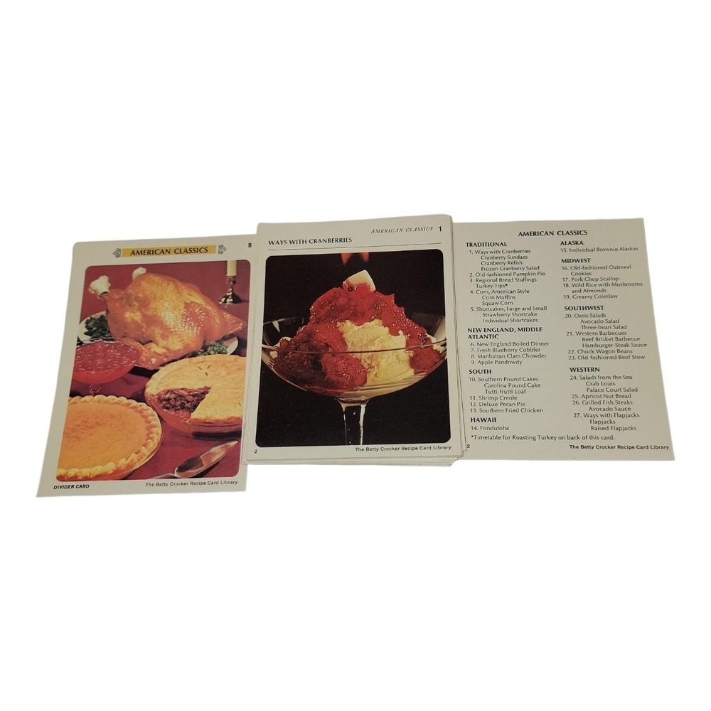 Vintage 1971 Betty Crocker Recipe 243 Card Library Partial Set A-I Box Index - Picture 5 of 14